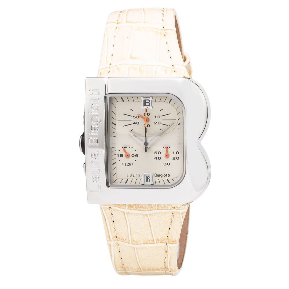 Laura Biagiotti Beige Leather Dress Watch | Regal Royce
