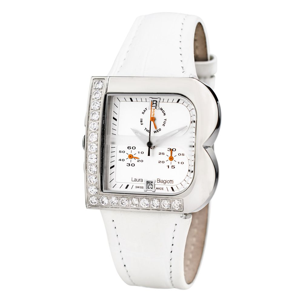 Laura Biagiotti White Leather Dress Watch | Regal Royce