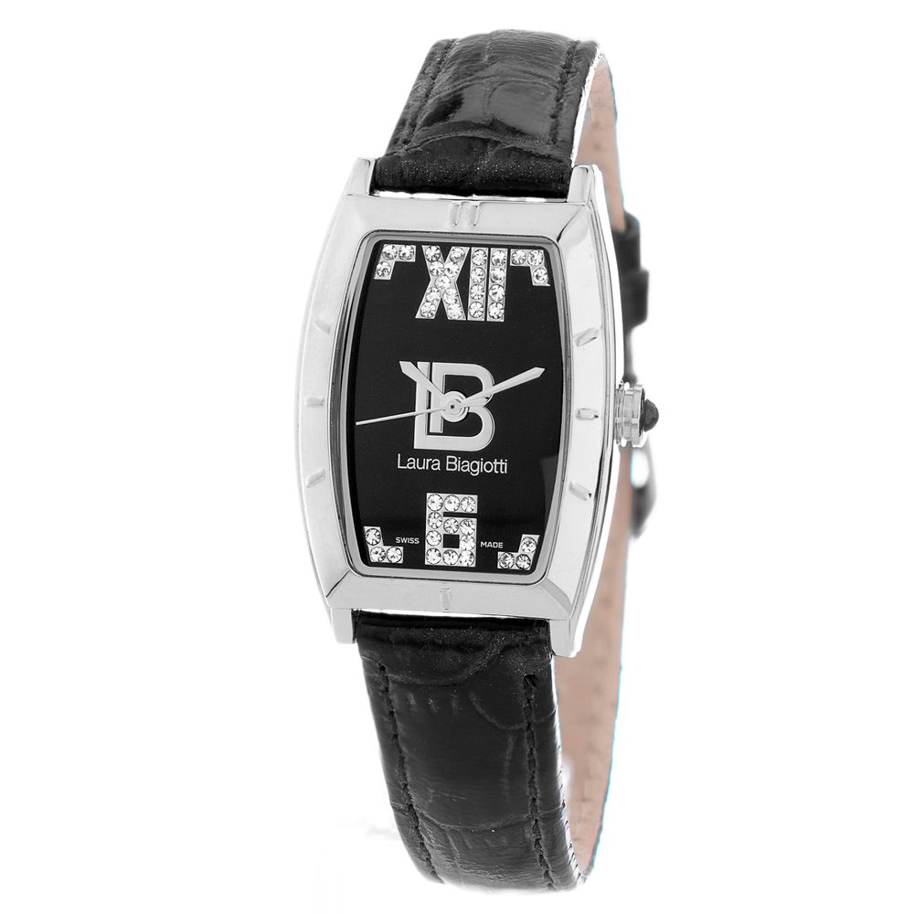 Laura Biagiotti Black Leather Dress Watch | Regal Royce