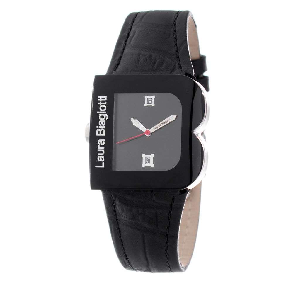 Laura Biagiotti Black Leather Dress Watch | Regal Royce