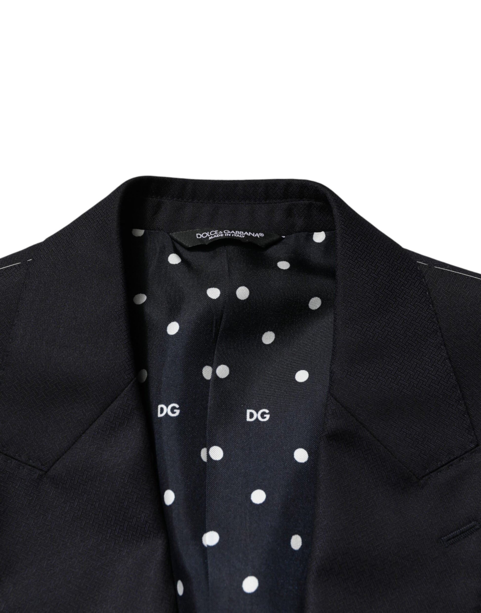 Dolce & Gabbana Black Wool Single Breasted Men 2 Piece Suit