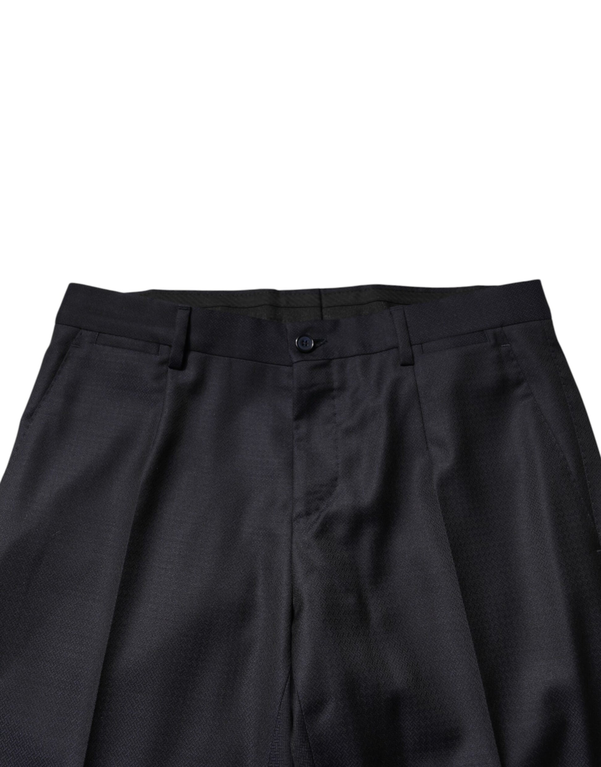 Dolce & Gabbana Black Wool Single Breasted Men 2 Piece Suit