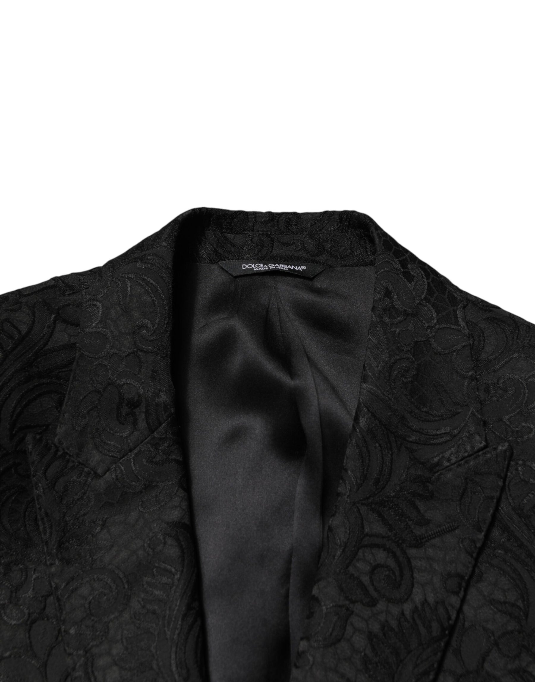 Dolce & Gabbana Black Brocade Single Breasted 2 Piece Suit | Regal Royce
