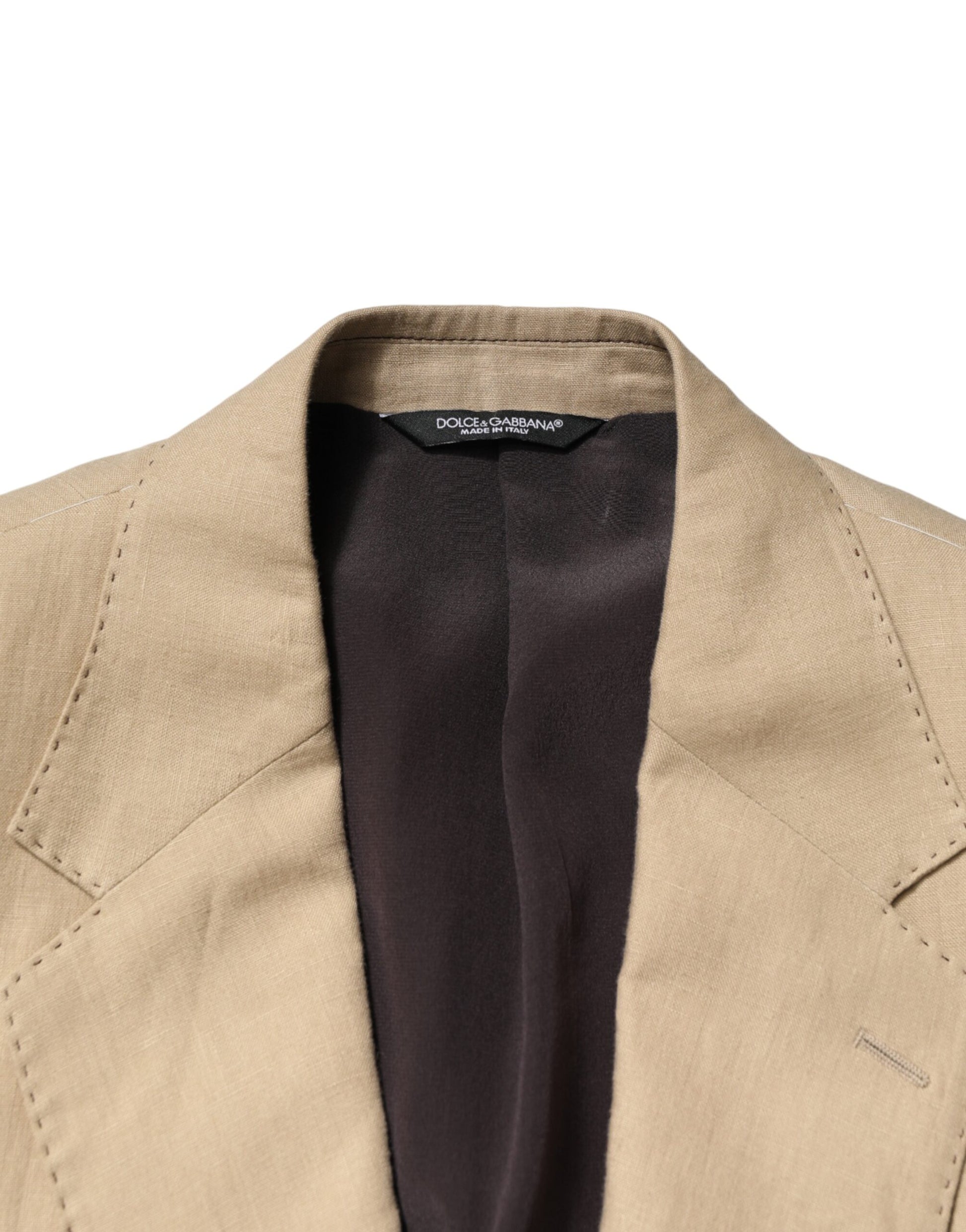 Dolce & Gabbana Beige Linen Single Breasted 2 Piece Suit | Regal Royce