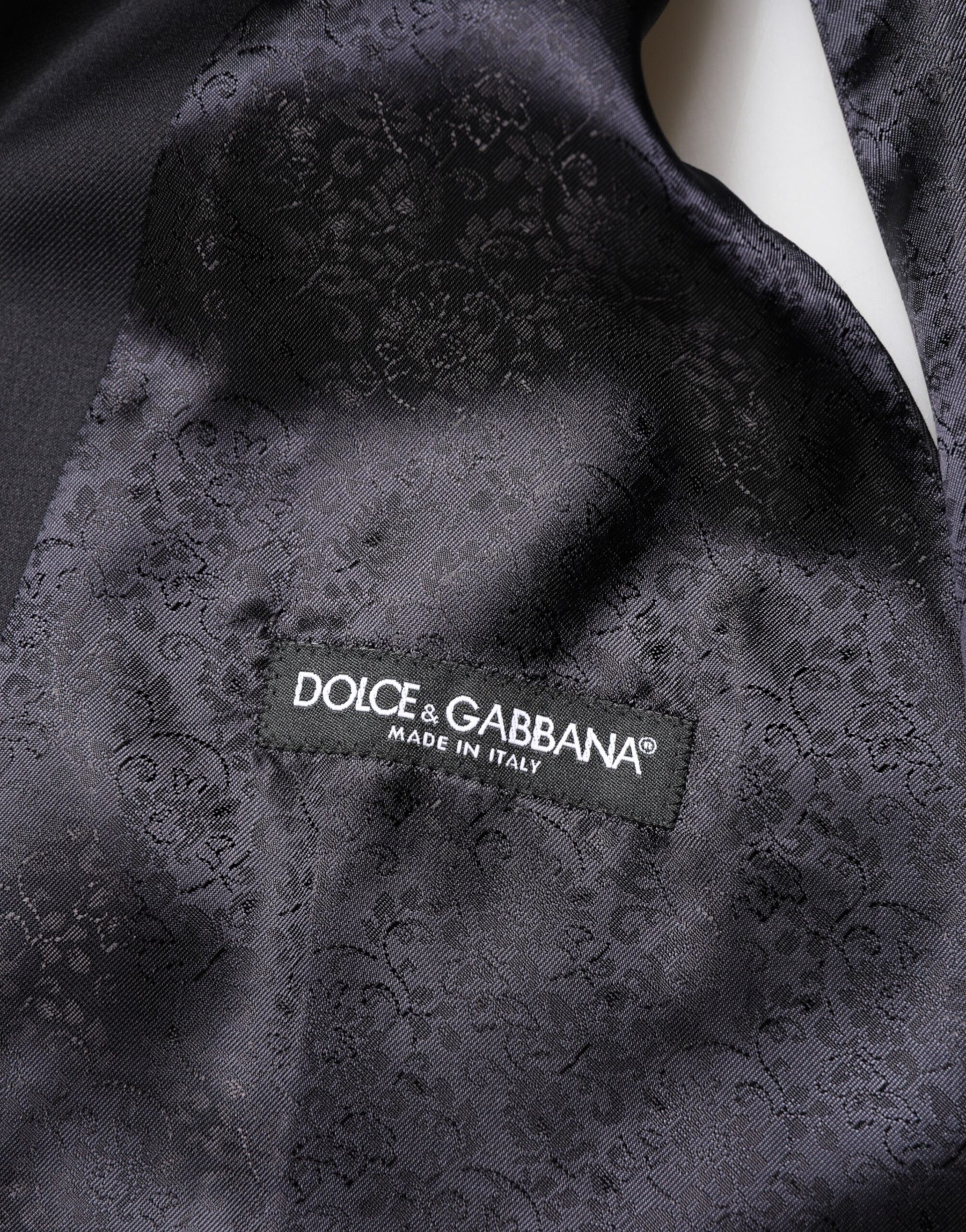 Dolce & Gabbana Black Wool Single Breasted 3 Piece Men Suit | Regal Royce