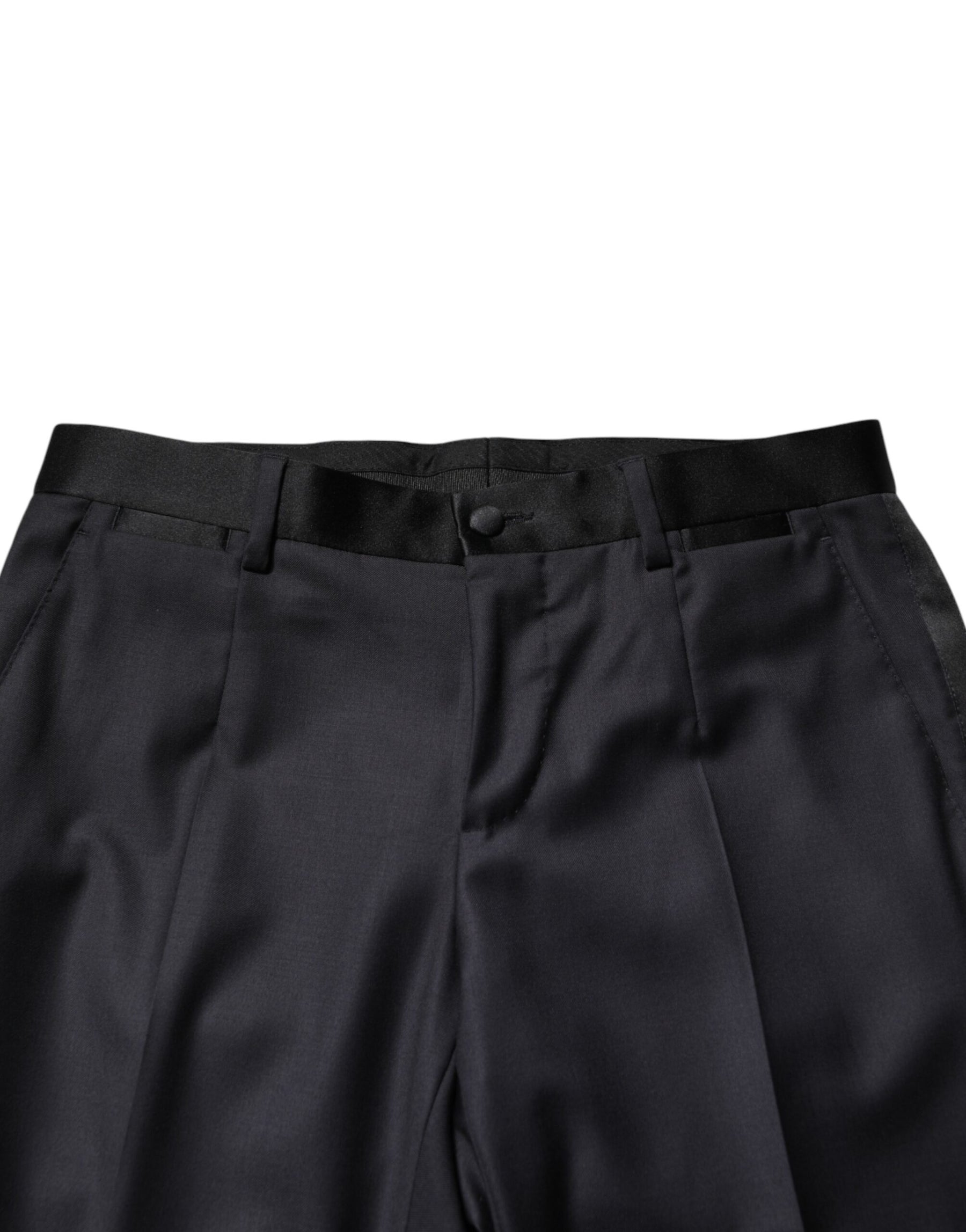 Dolce & Gabbana Blue Wool Single Breasted 3 Piece Men Suit | Regal Royce