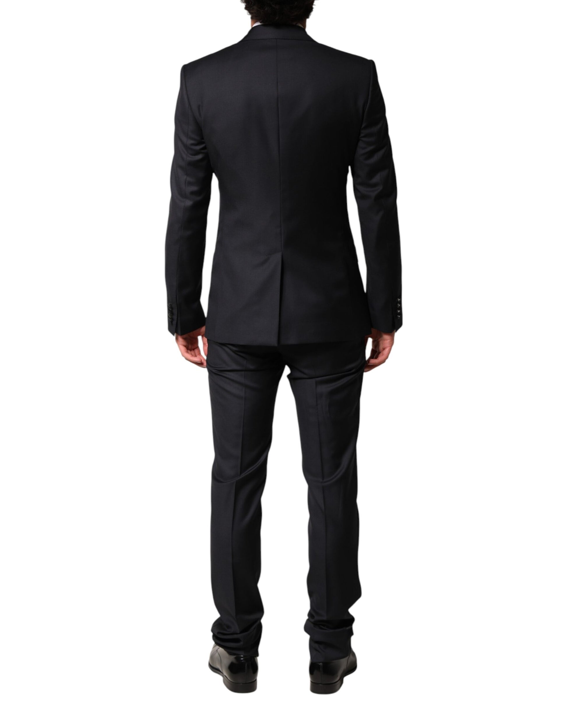 Dolce & Gabbana Black Wool Single Breasted 3 Piece Men Suit