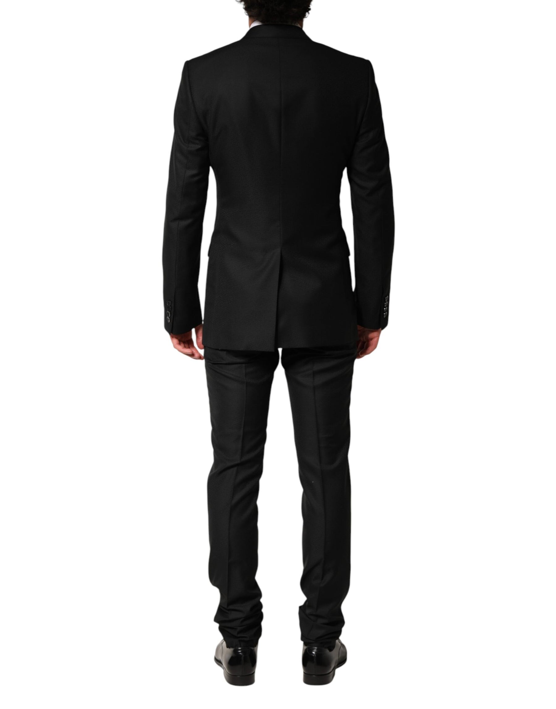 Dolce & Gabbana Black Embellished Single Breasted 2 Pc Suit | Regal Royce