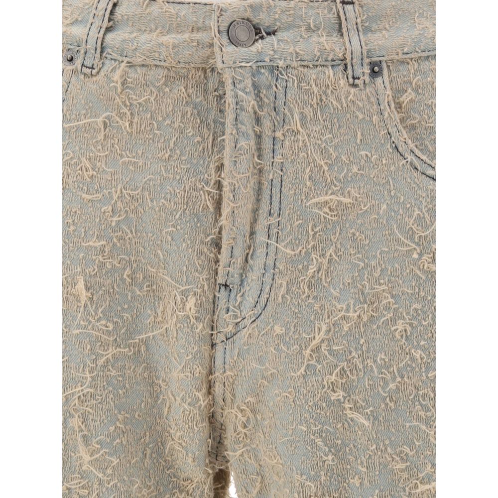 Haikure Light Blue Cotton Straight-Leg Jeans | Regal Royce