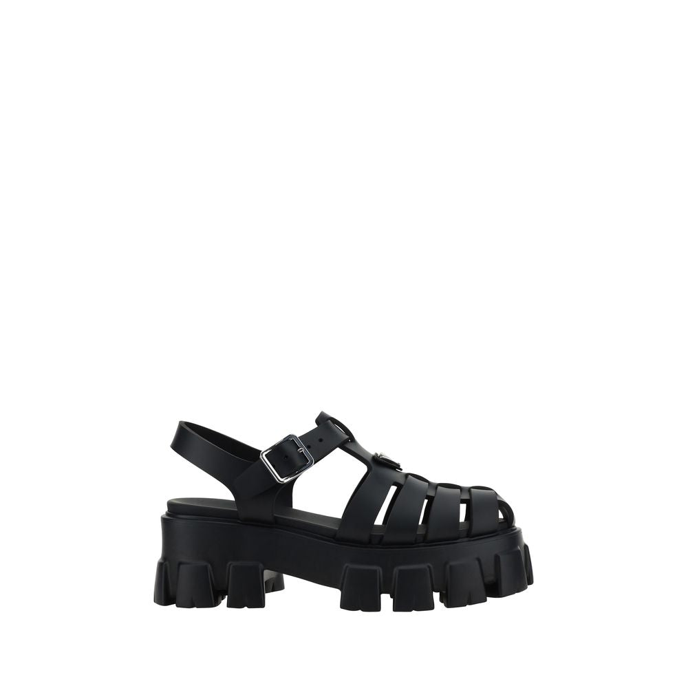 Prada Black Acetate Platform Sandals | Regal Royce