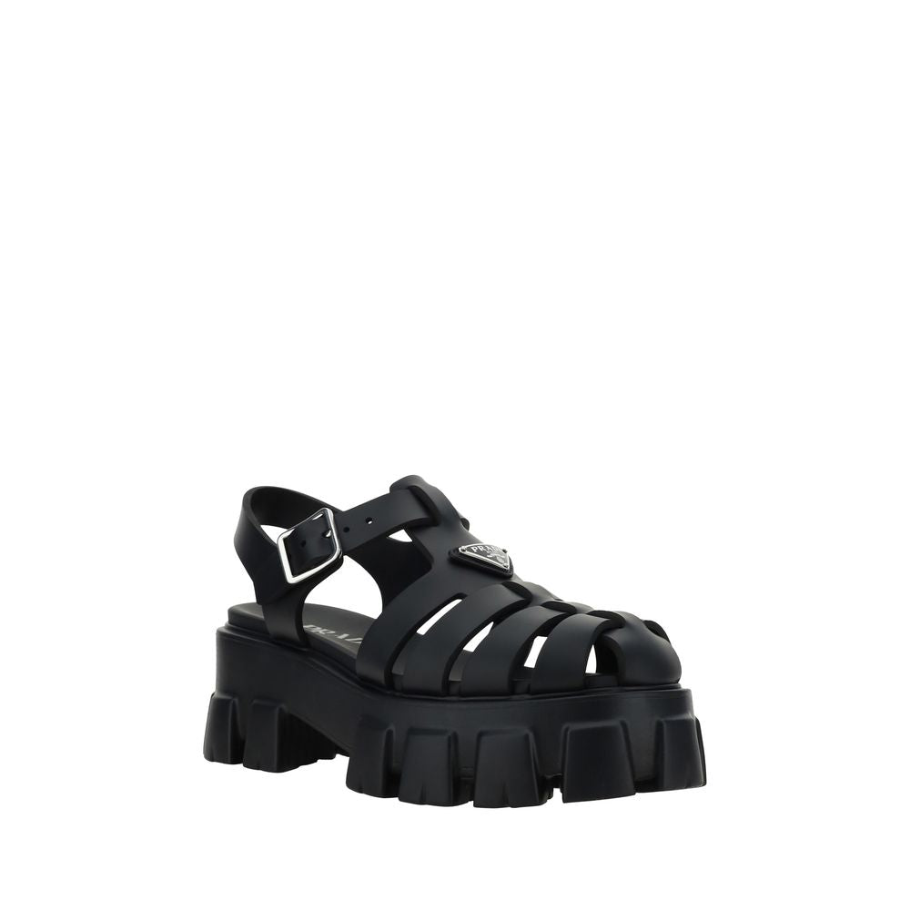 Prada Black Acetate Platform Sandals | Regal Royce