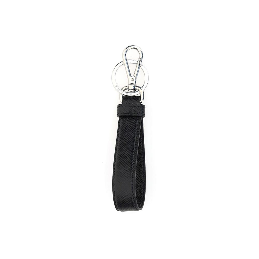 Prada Black Stainless Steel Keychain | Regal Royce