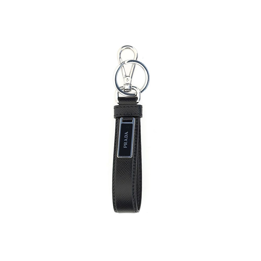 Prada Black Stainless Steel Keychain | Regal Royce