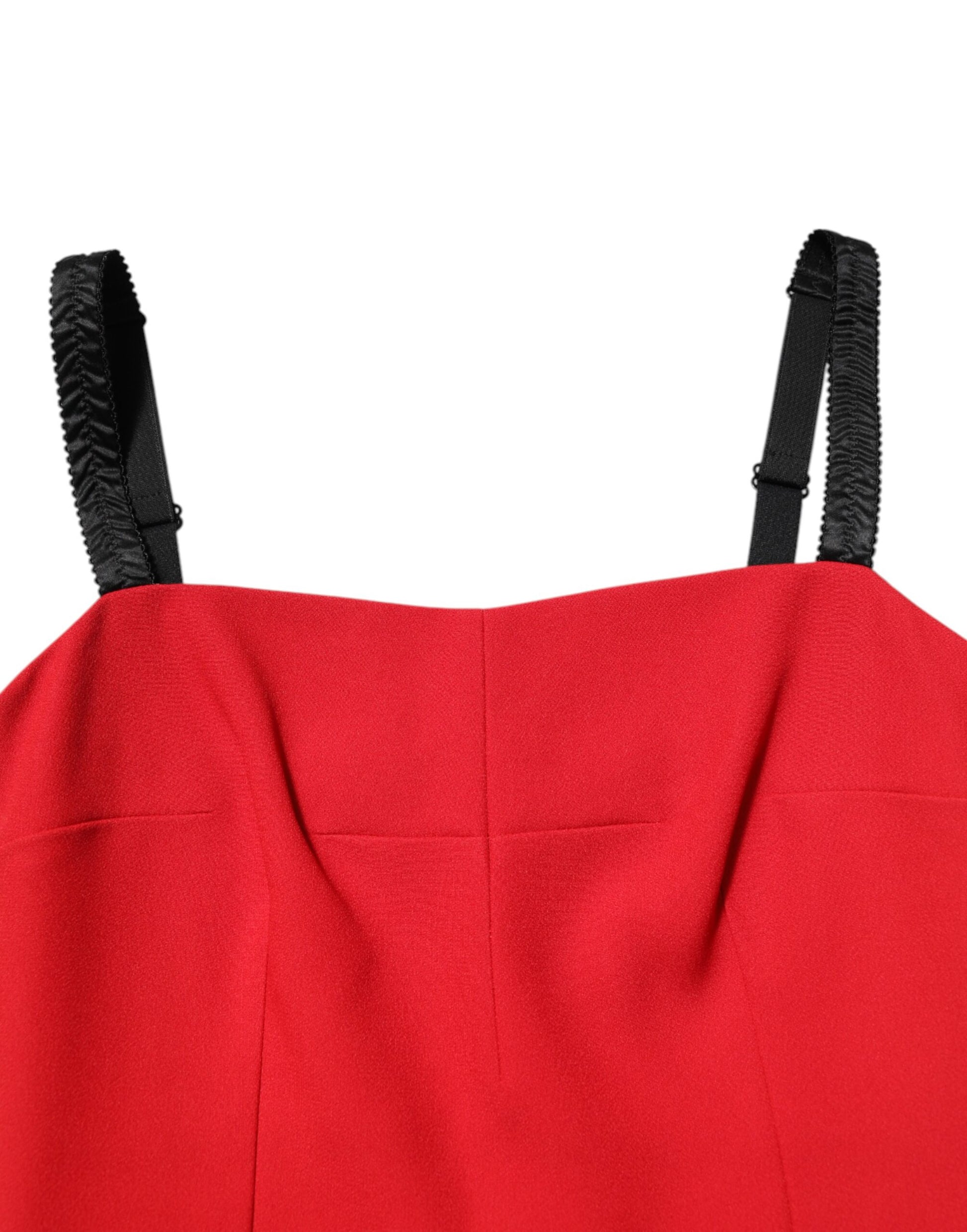 Dolce & Gabbana Red Stretch Bodycon Sheath Knee Length Dress | Regal Royce