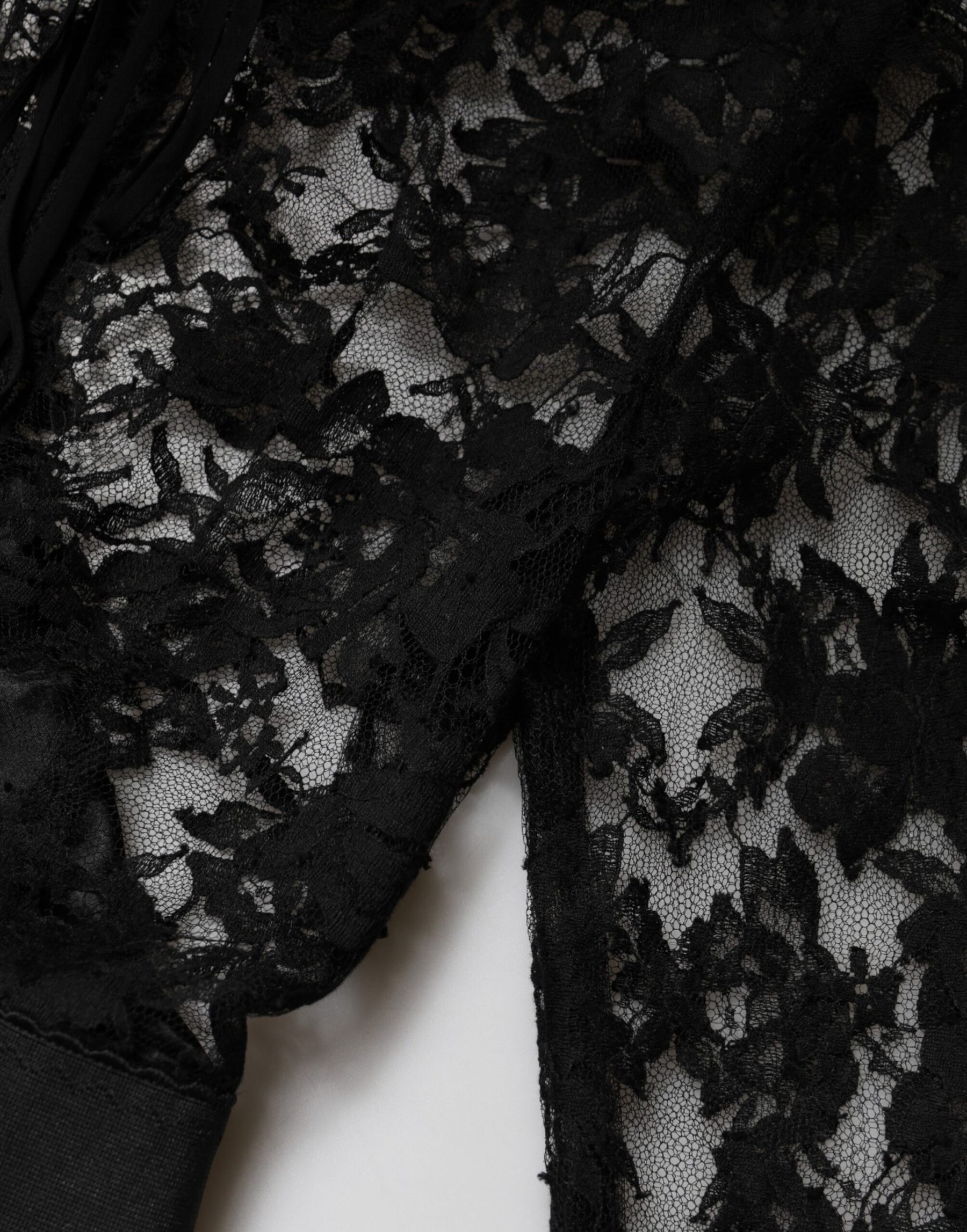 Dolce & Gabbana Black Lace Trim Cotton Sheath Midi Dress | Regal Royce