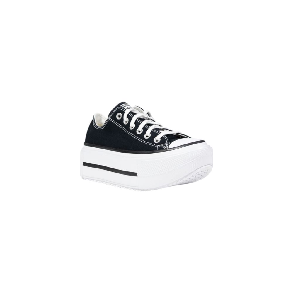 Converse Black And White Fabric Platform Sneakers | Regal Royce