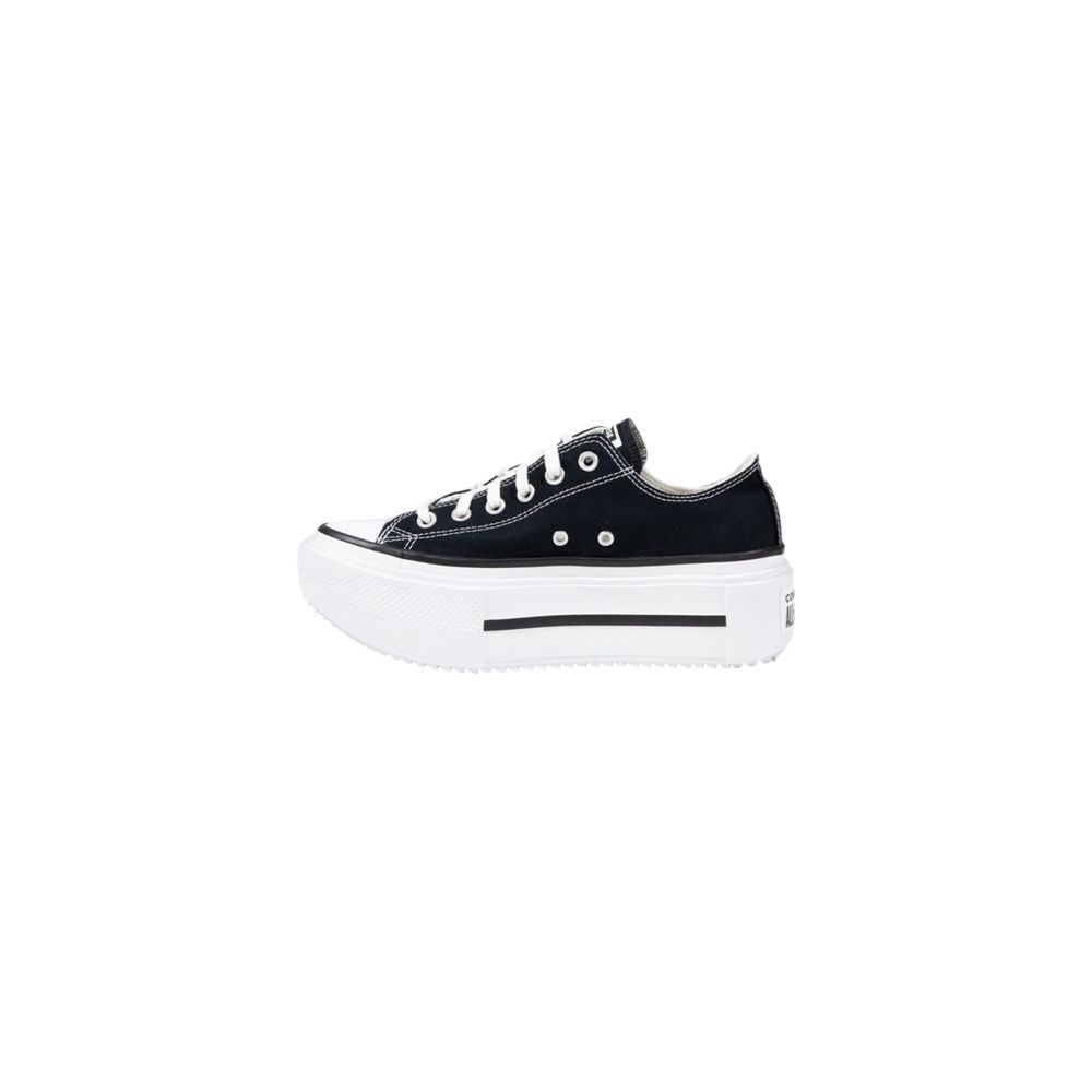 Converse Black And White Fabric Platform Sneakers | Regal Royce