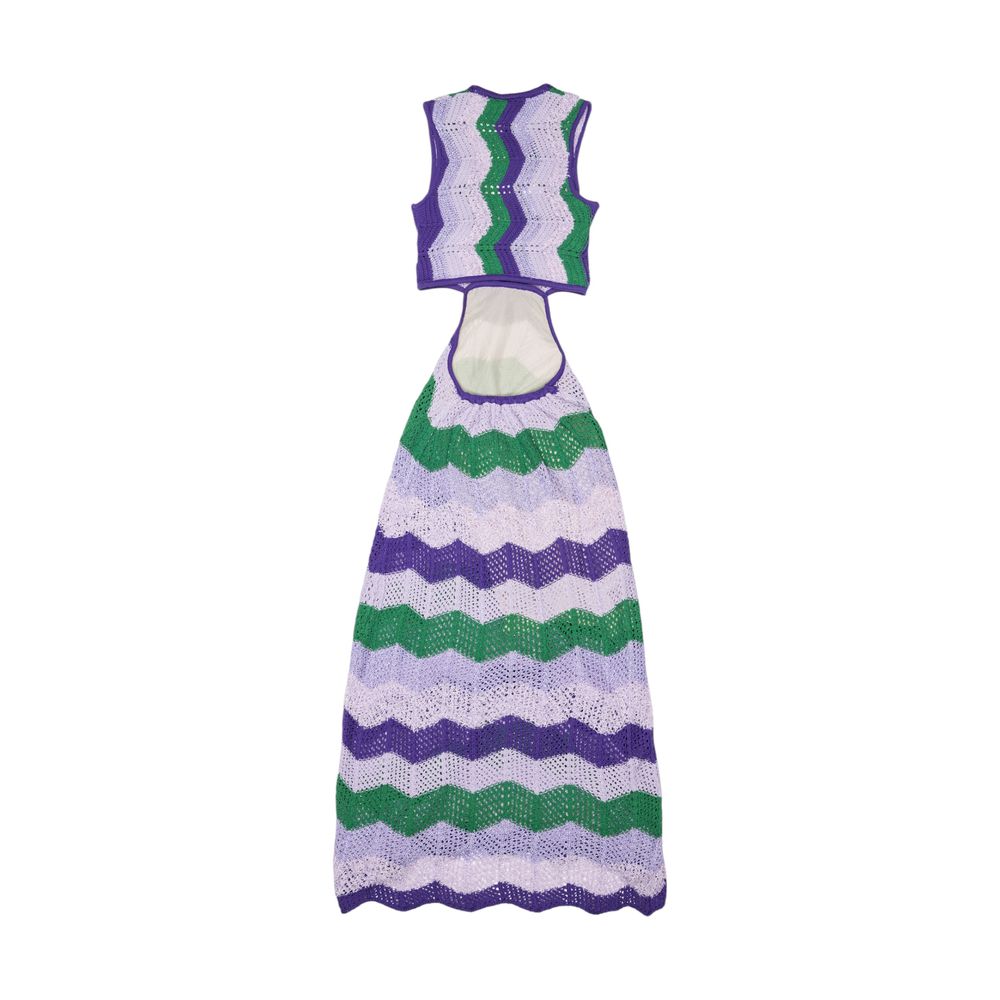 PINKO Purple Polyamide Long Dress | Regal Royce