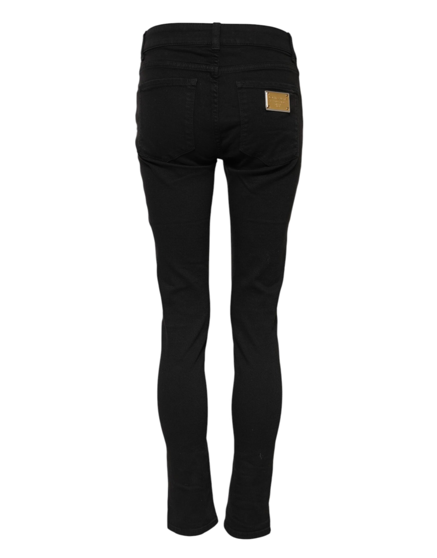 Dolce & Gabbana Black Cotton Casual Skinny Denim Jeans | Regal Royce