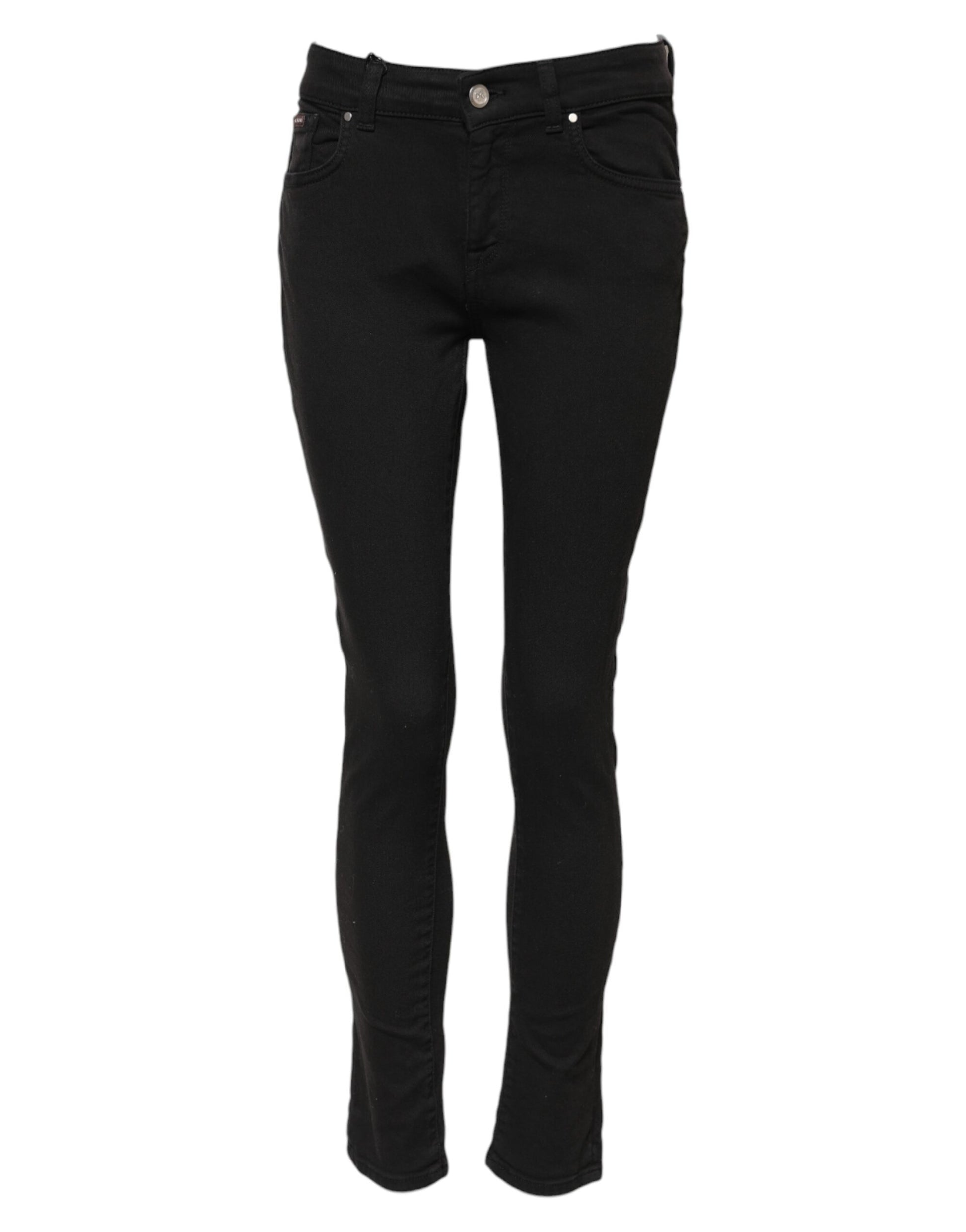 Dolce & Gabbana Black Cotton Skinny Denim Trouser Jeans | Regal Royce