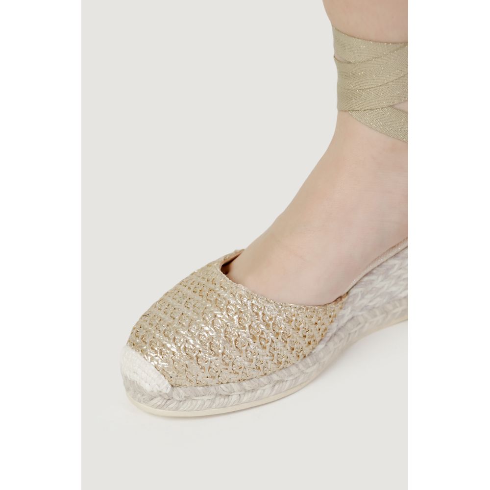 Espadrilles Gray Cotton High Heel Pumps | Regal Royce