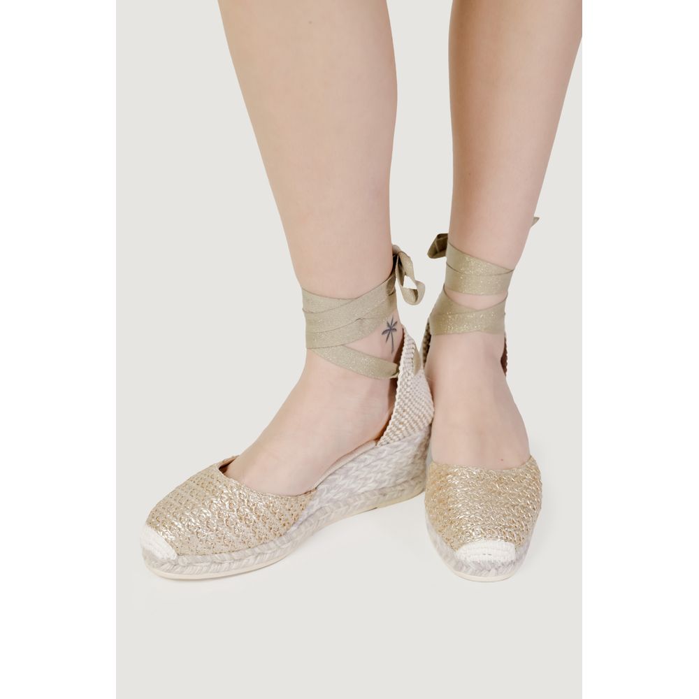 Espadrilles Gray Cotton High Heel Pumps | Regal Royce