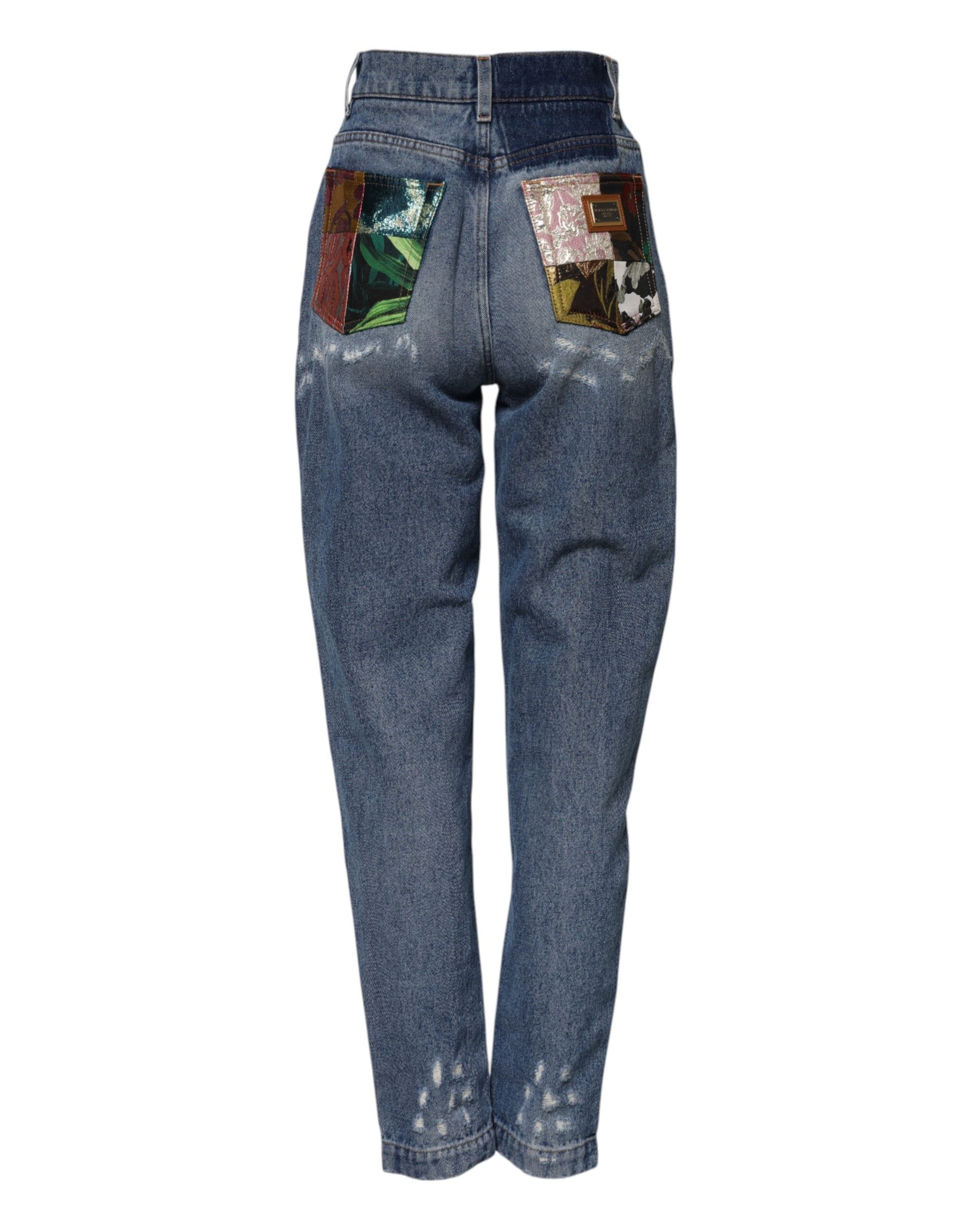 Dolce & Gabbana Blue Distressed Cotton AMBER Denim Jeans | Regal Royce