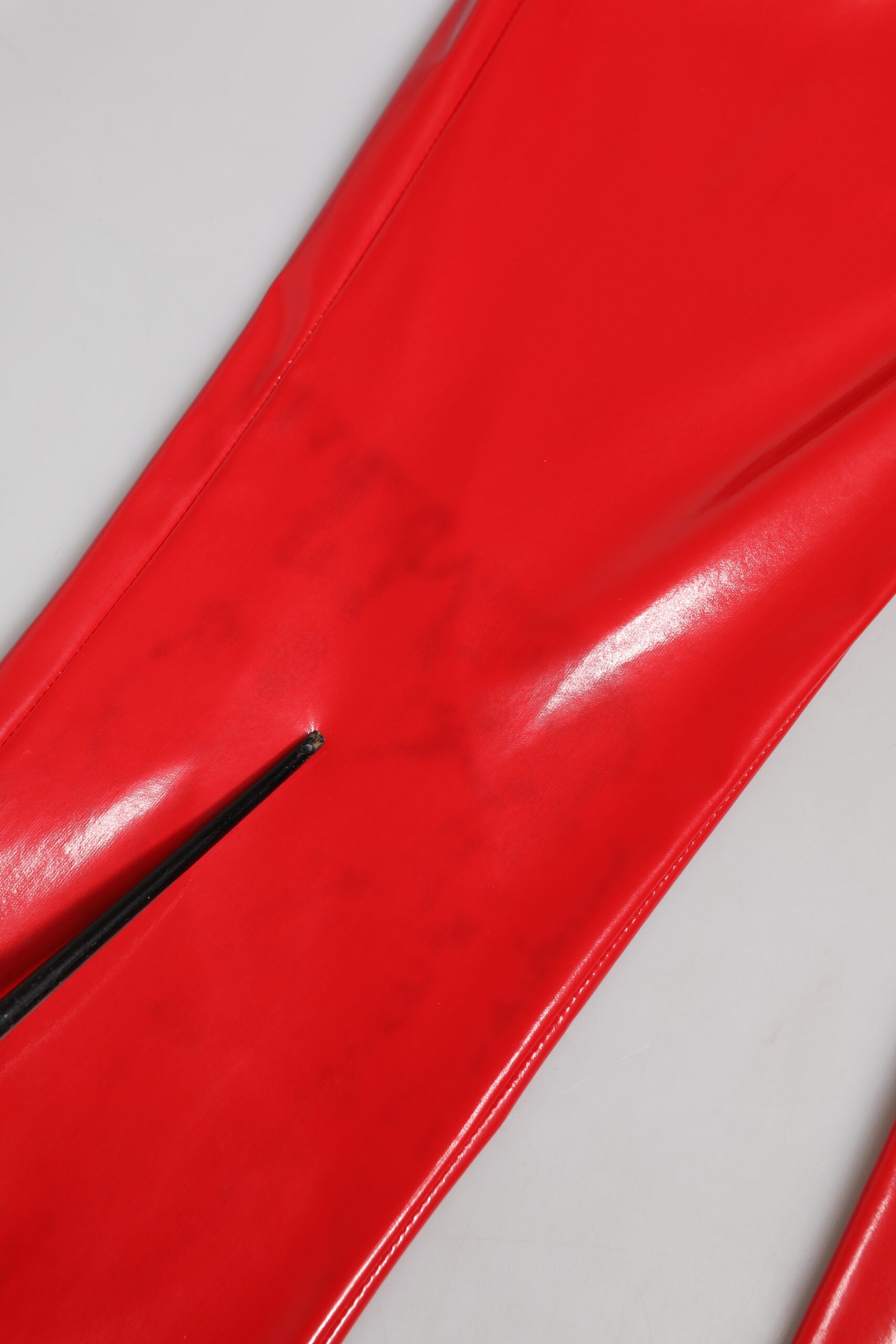 Dolce & Gabbana Shiny Red High Waist Skinny Trouser Pants | Regal Royce