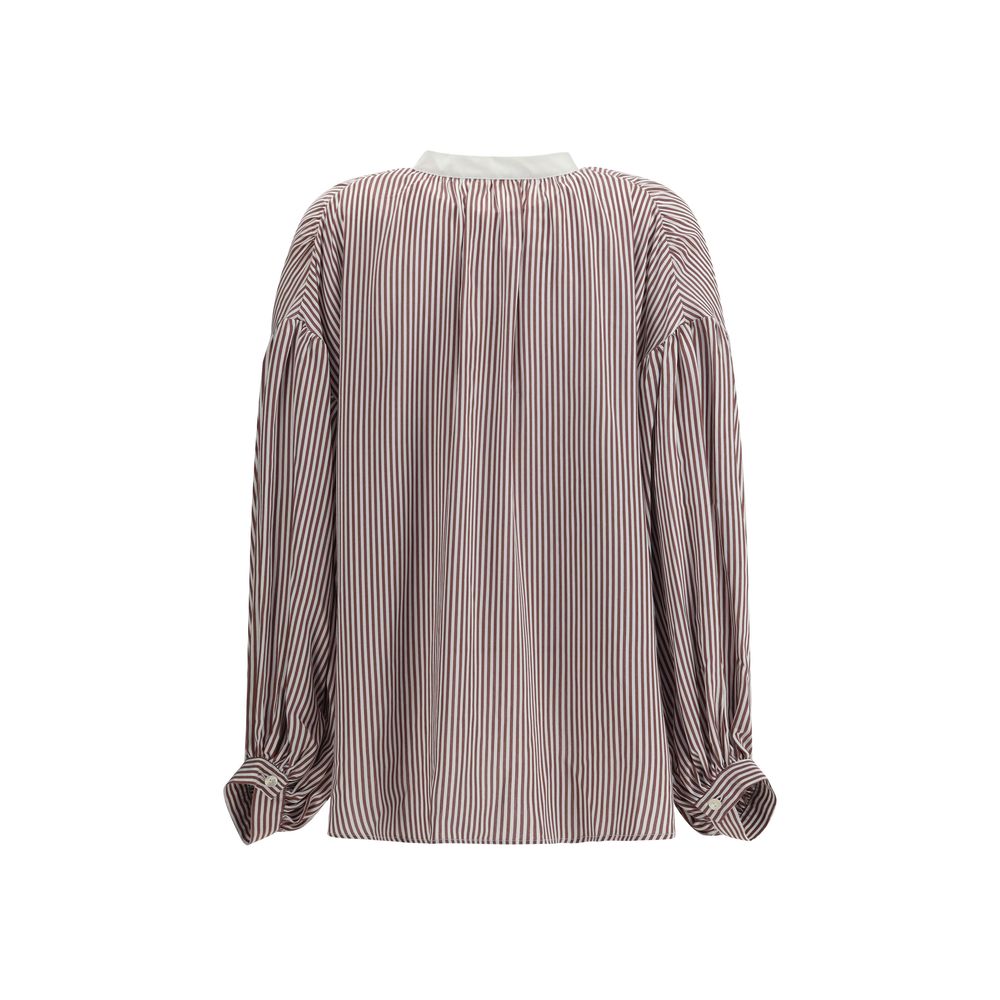 Kristina Ti Bordeaux Viscose Pattern Shirt | Regal Royce