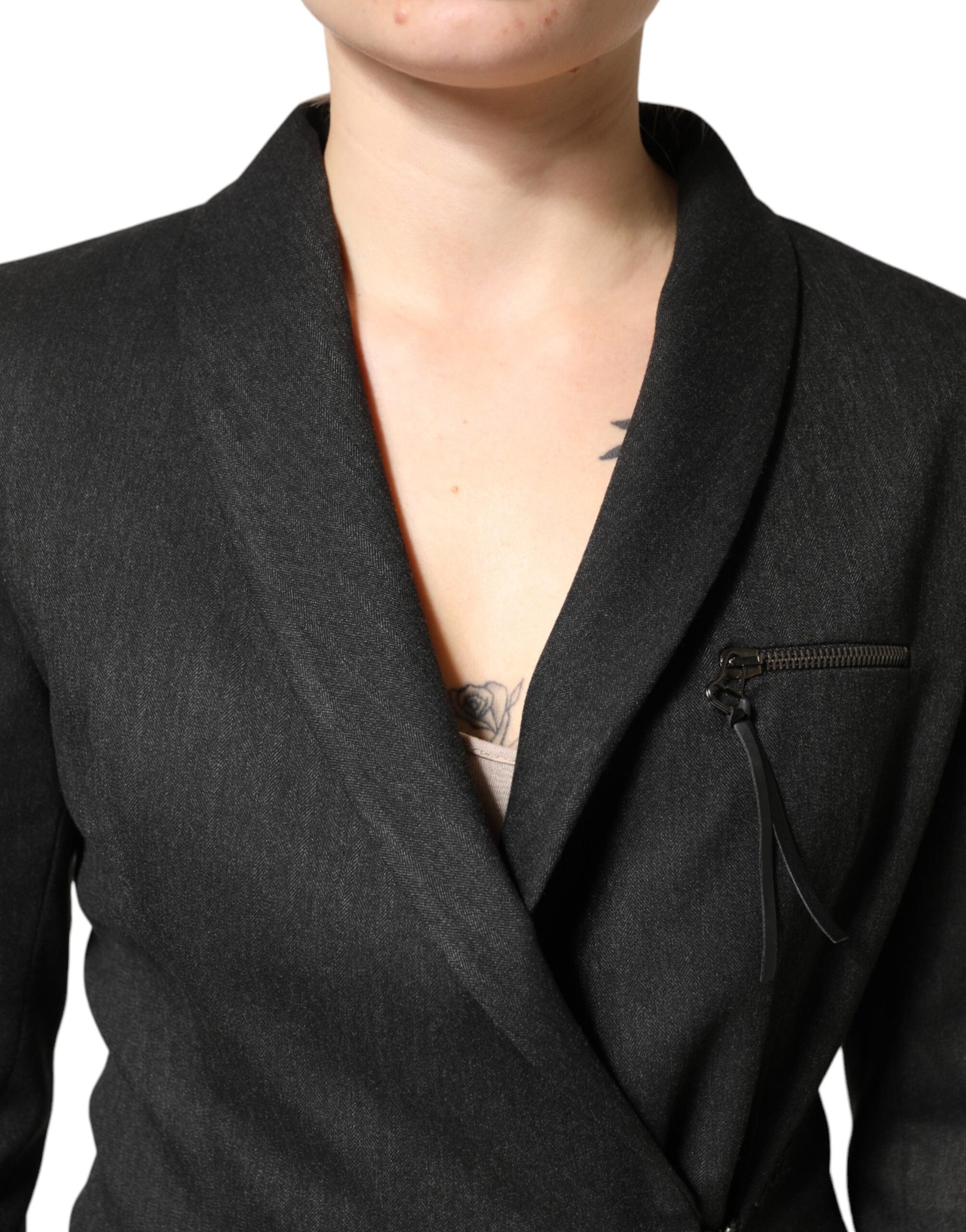 Exte Black Double Breasted Pants Blazer Jacket 2 Piece Suit | Regal Royce