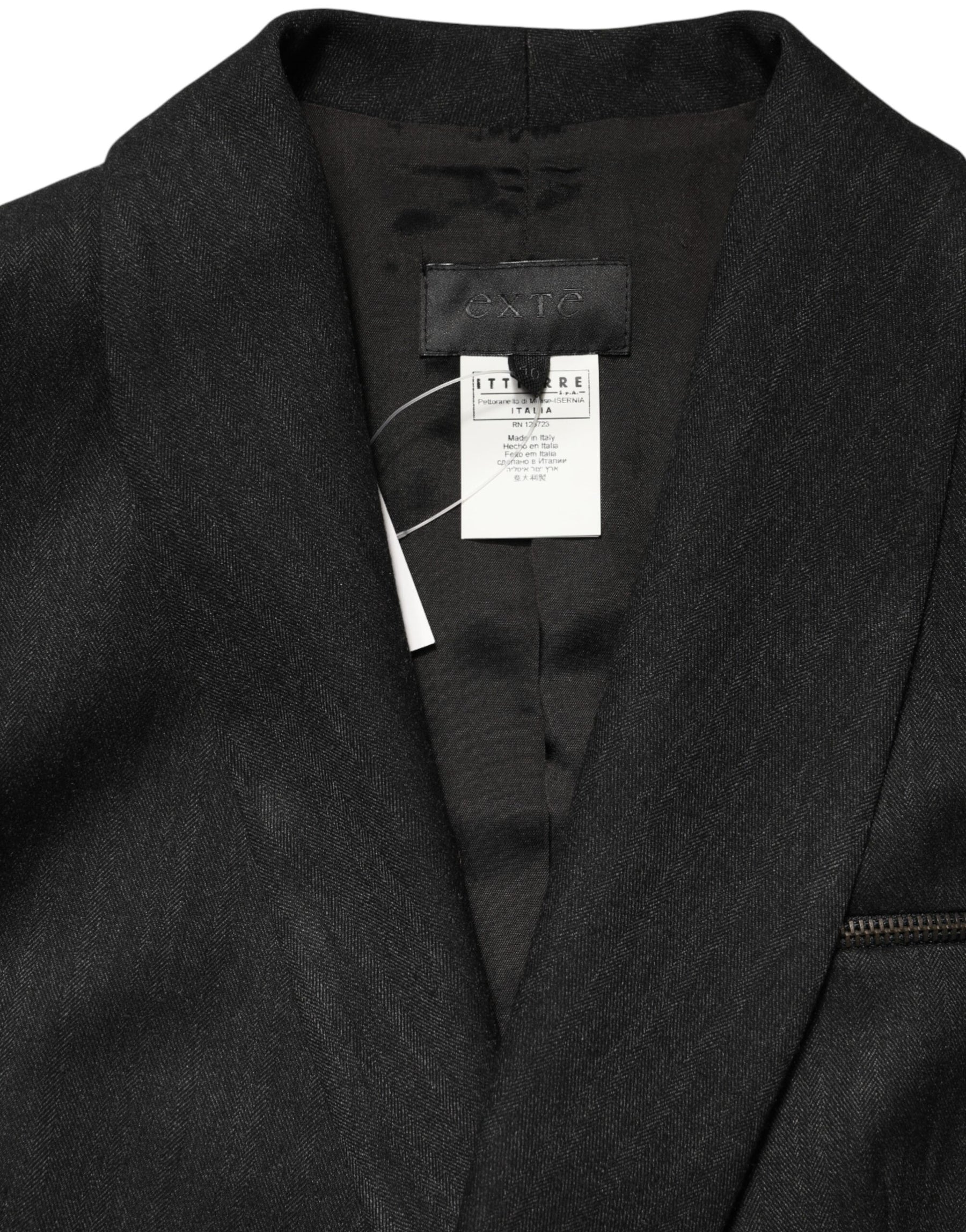 Exte Black Double Breasted Pants Blazer Jacket 2 Piece Suit | Regal Royce