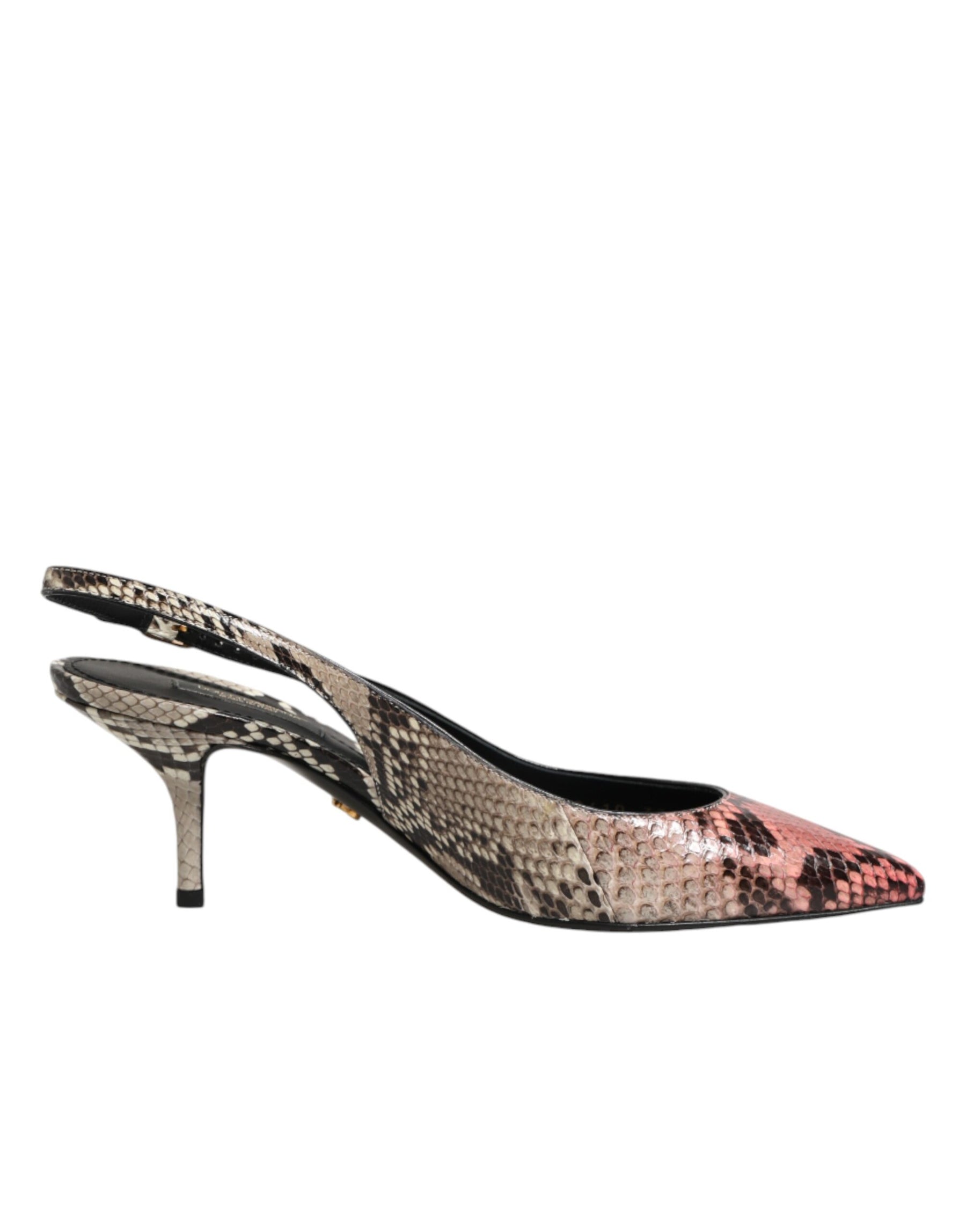 Dolce & Gabbana Multicolor Leather Heels Slingback Shoes | Regal Royce