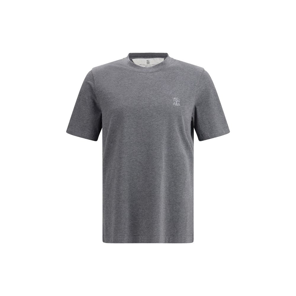 Brunello Cucinelli Gray Cotton T-Shirt | Regal Royce