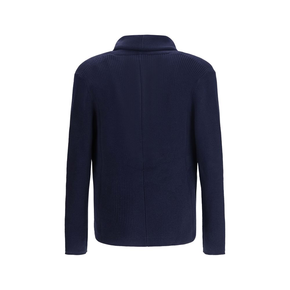 Brunello Cucinelli Blue Cotton Cardigan | Regal Royce