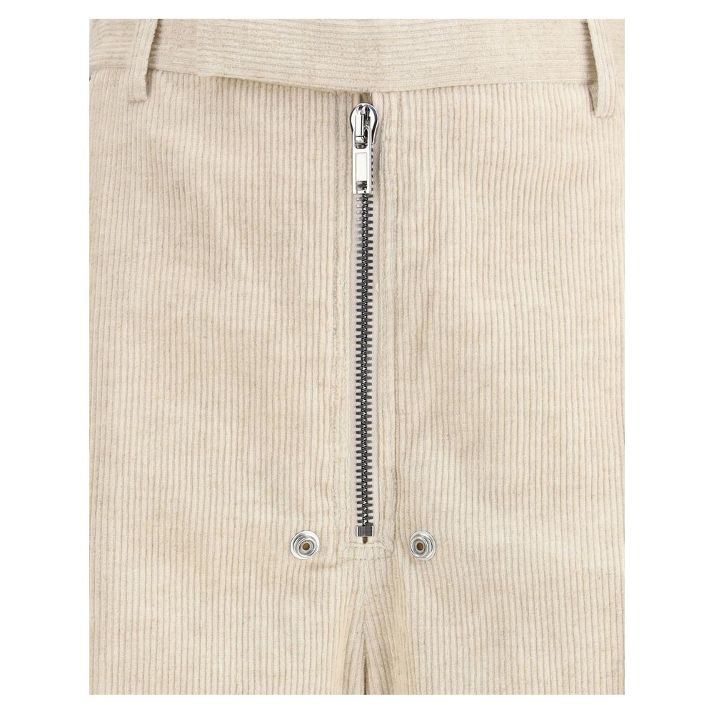 Rick Owens Beige Cotton Casual Pants | Regal Royce