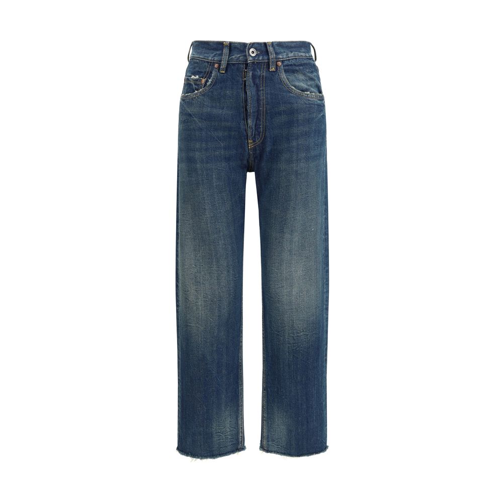 Margiela Blue Cotton Straight-Leg Jeans | Regal Royce