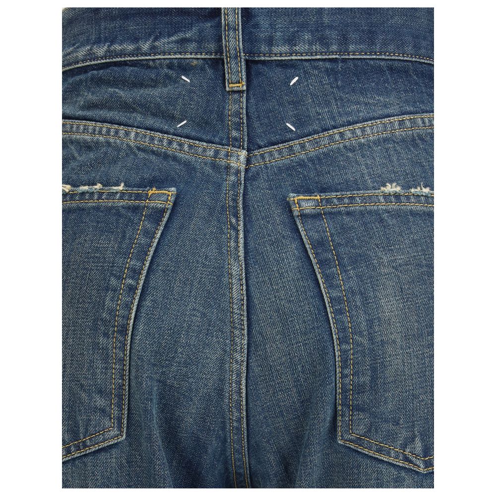 Margiela Blue Cotton Straight-Leg Jeans | Regal Royce