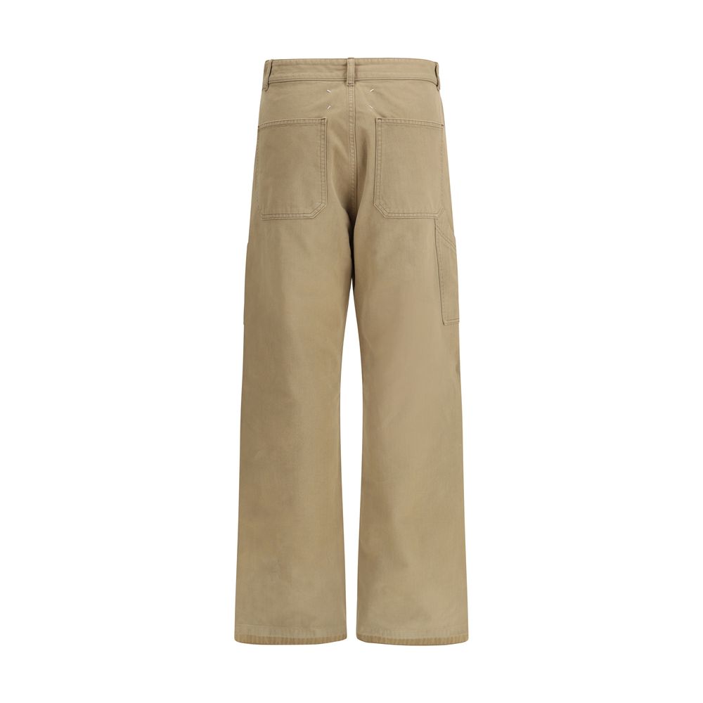 Margiela Beige Cotton Cargo Pants | Regal Royce