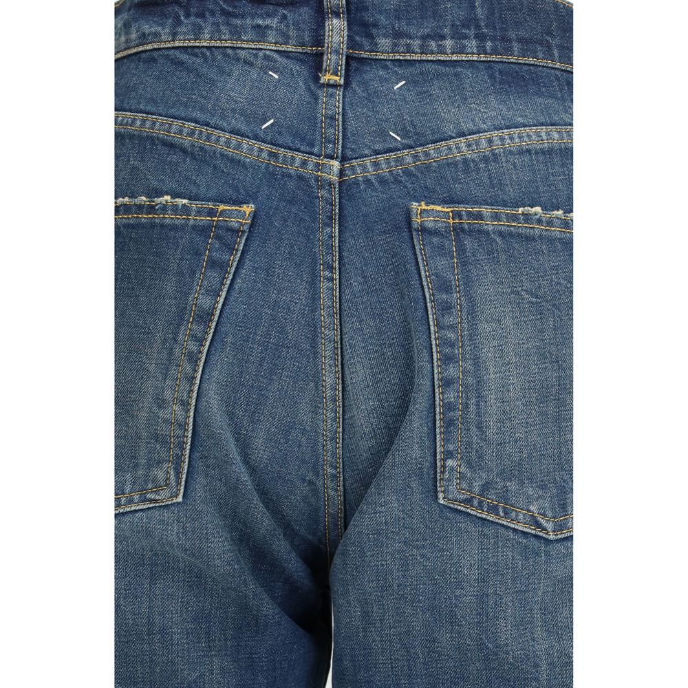 Margiela Blue Cotton Straight-Leg Jeans | Regal Royce
