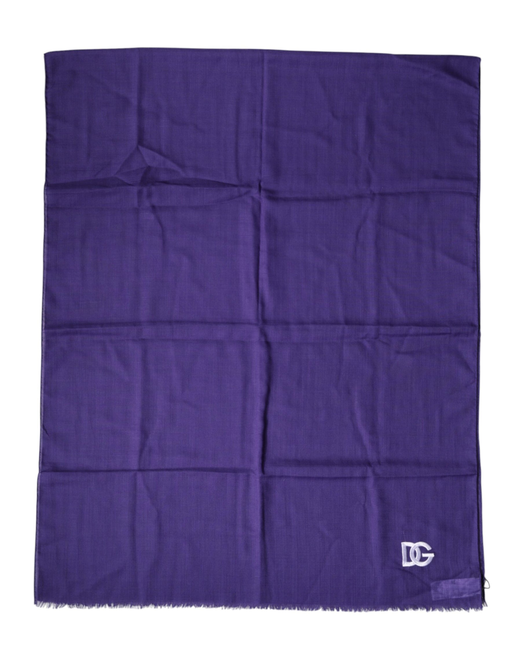 Dolce & Gabbana Purple Lace Stole Cotton Wrap Shawl Scarf | Regal Royce