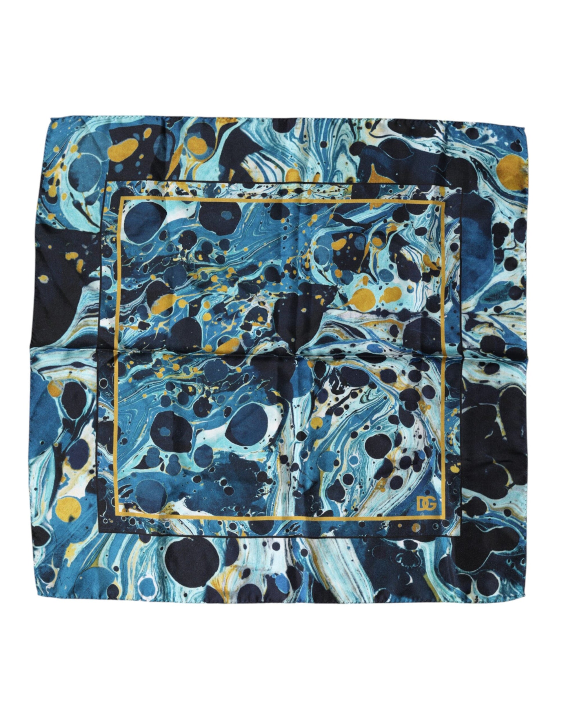Dolce & Gabbana Multicolor Marble Square Foulard Scarf | Regal Royce