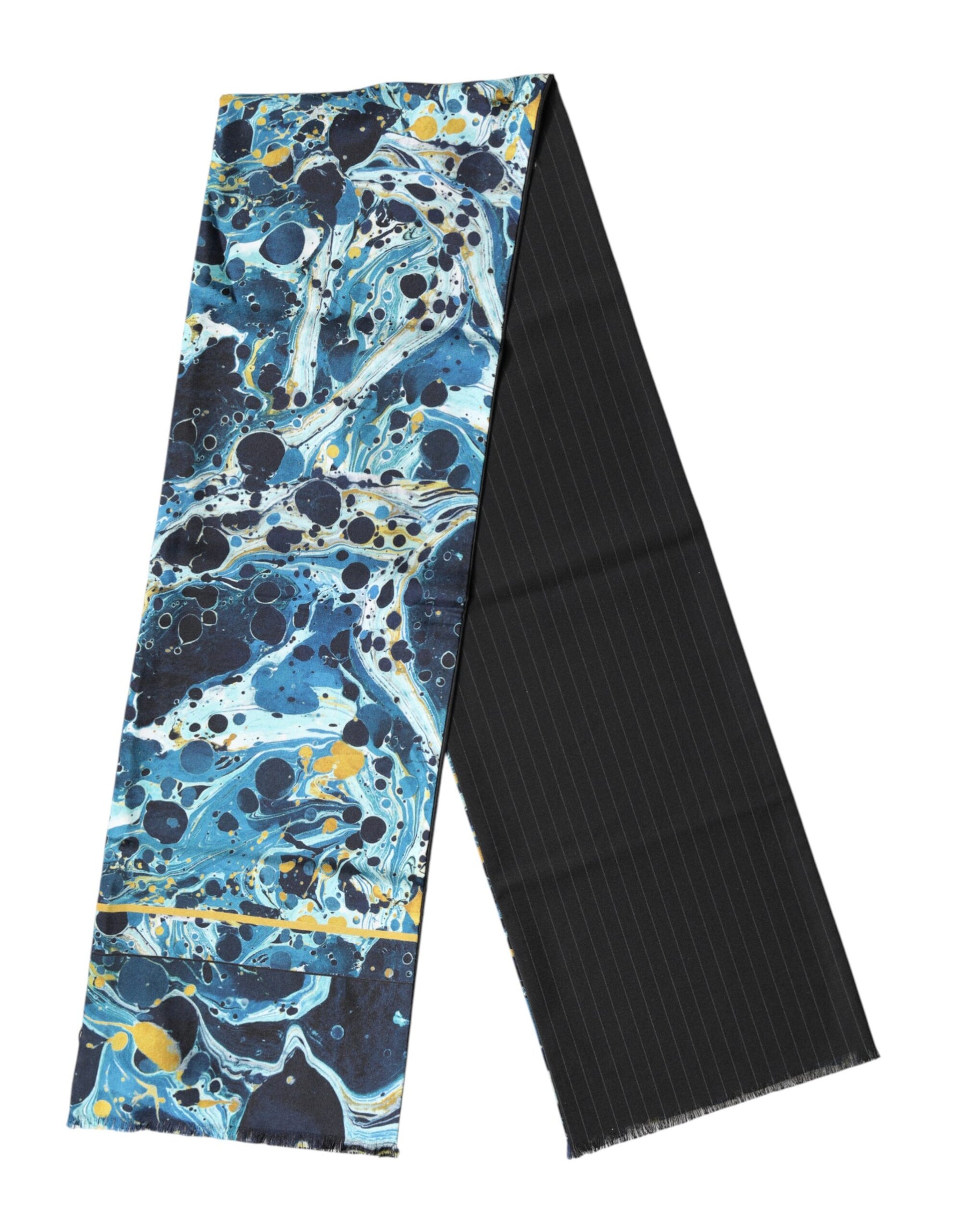 Dolce & Gabbana Multicolor Marble Neck Wrap Foulard Scarf | Regal Royce