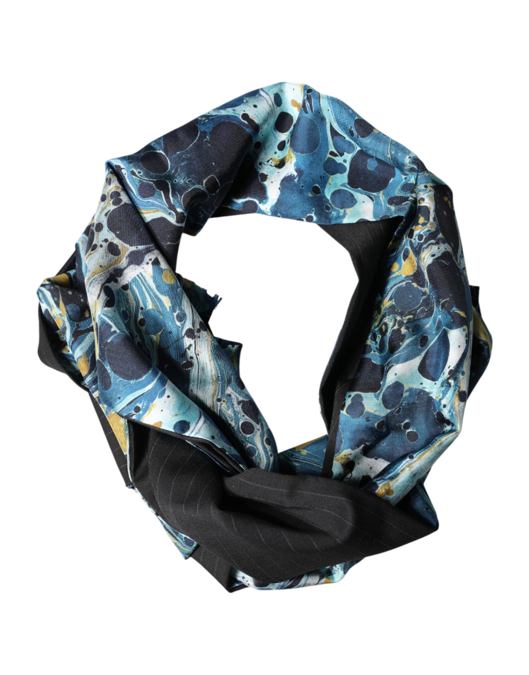 Dolce & Gabbana Multicolor Marble Neck Wrap Foulard Scarf | Regal Royce