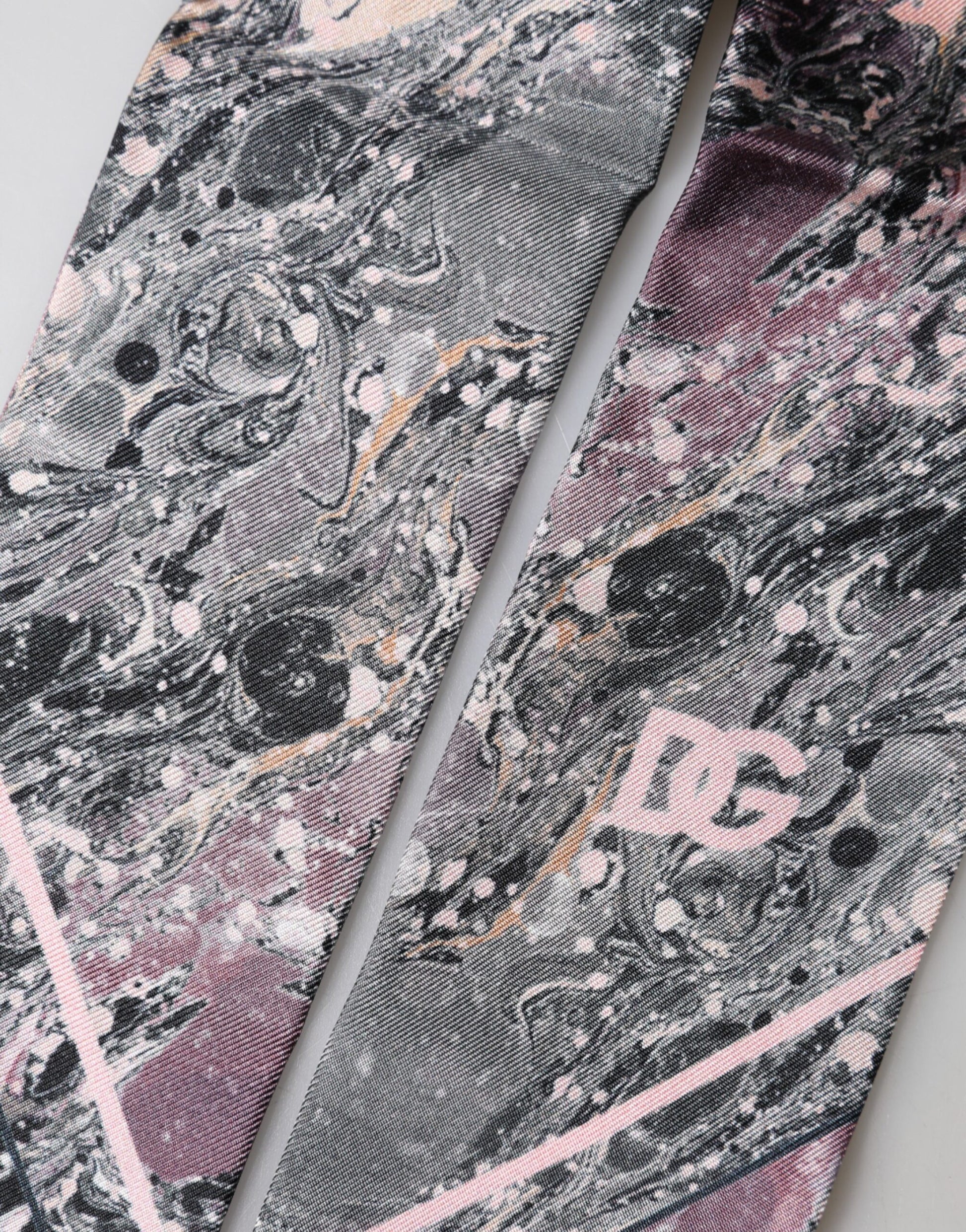 Dolce & Gabbana Multicolor Marble Neck Silk Wrap Foulard Scarf | Regal Royce