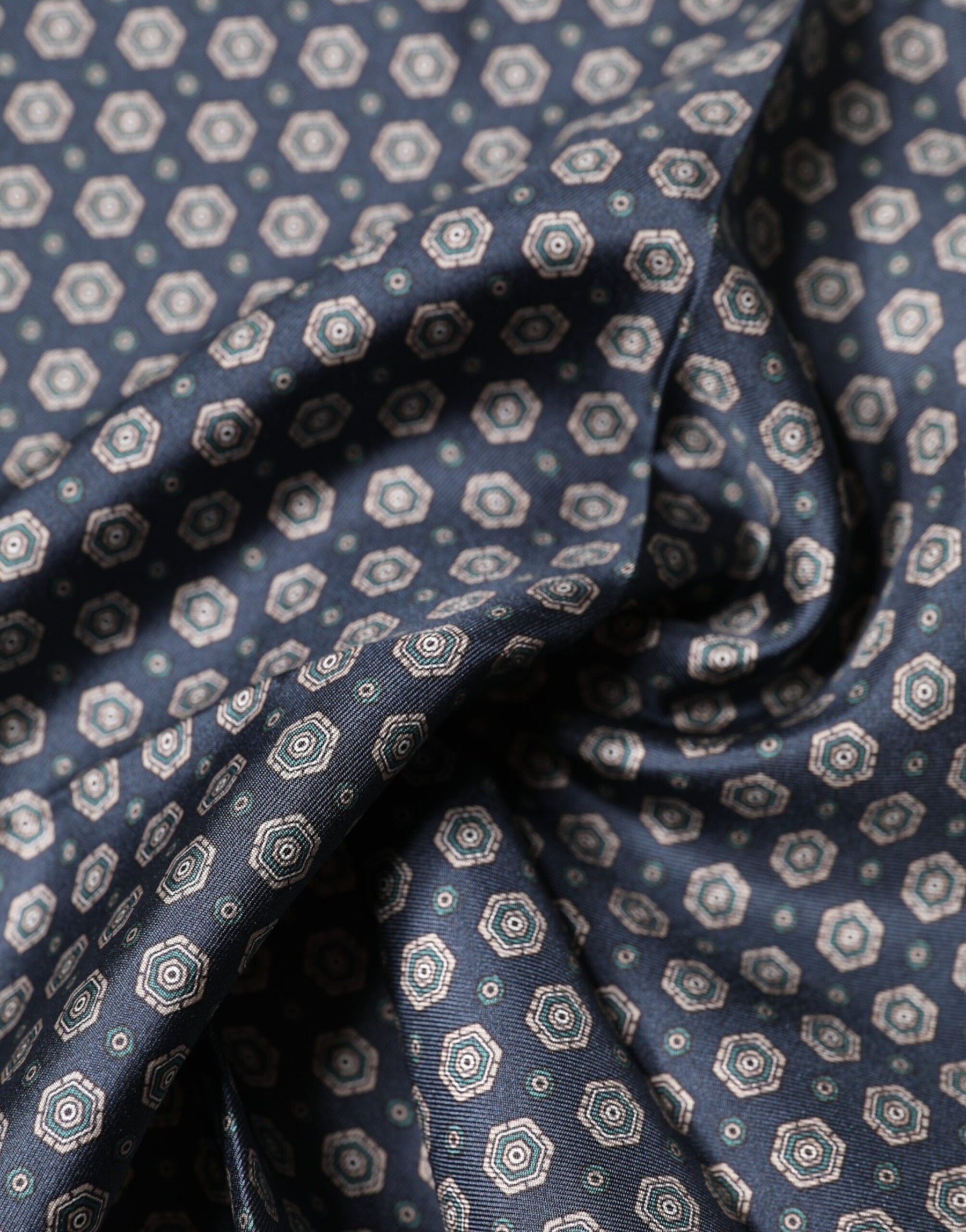 Dolce & Gabbana Blue Patterned Silk Square Handkerchief Scarf | Regal Royce