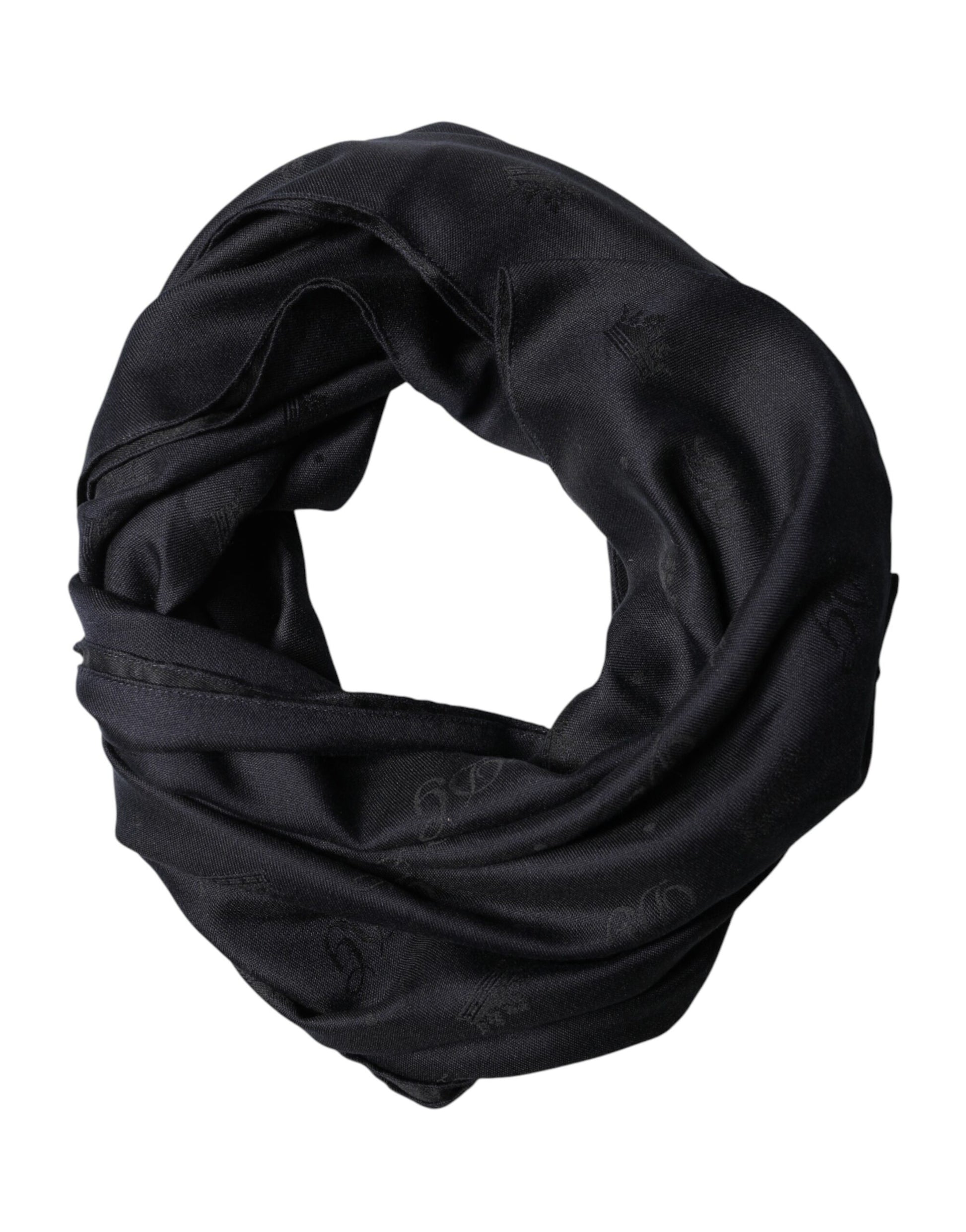 Dolce & Gabbana Black Lace Stole Silk NeckWrap Shawl Scarf | Regal Royce