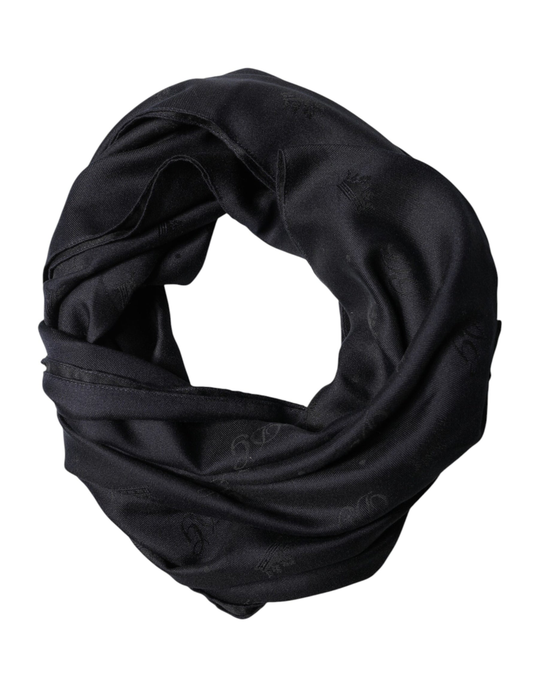 Dolce & Gabbana Black Lace Stole Silk NeckWrap Shawl Scarf | Regal Royce