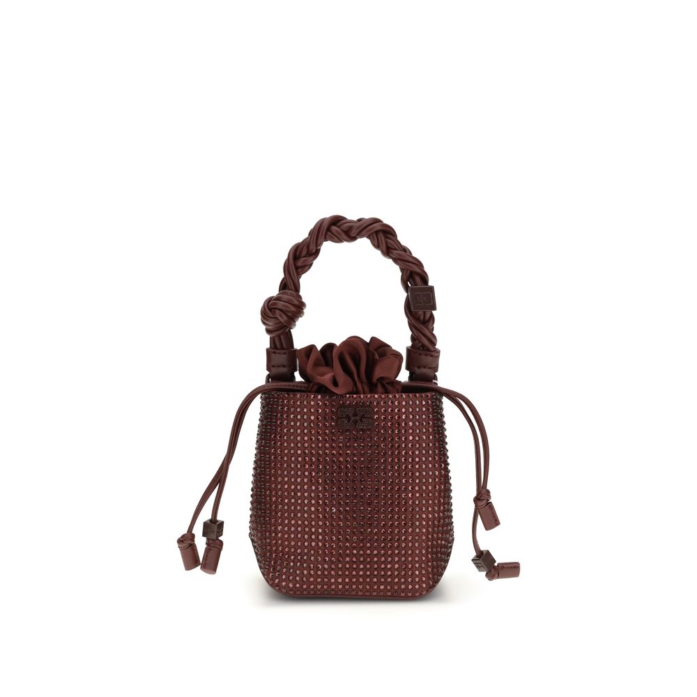 Ganni Bordeaux Recycled Polyester Handbag | Regal Royce