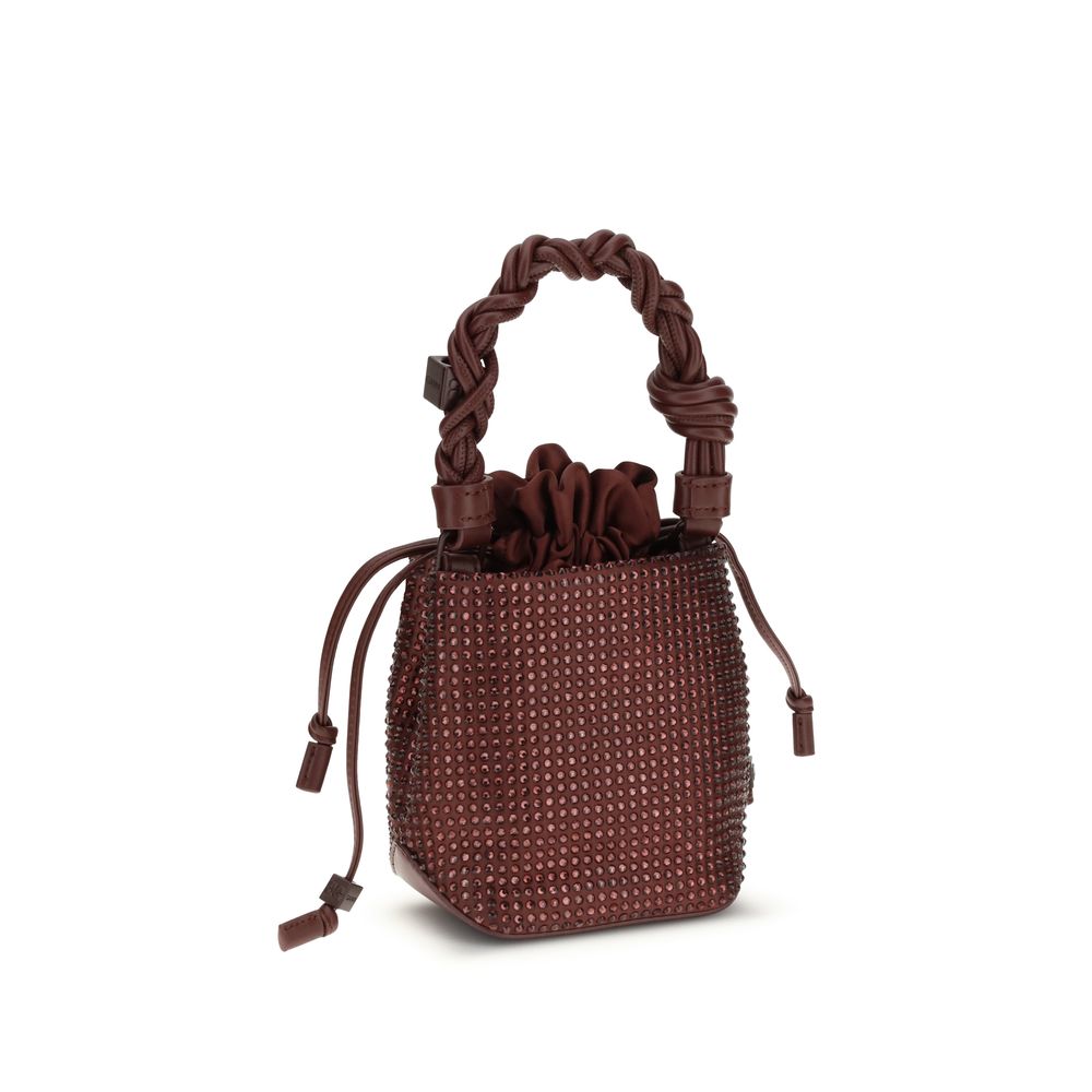 Ganni Bordeaux Recycled Polyester Handbag | Regal Royce