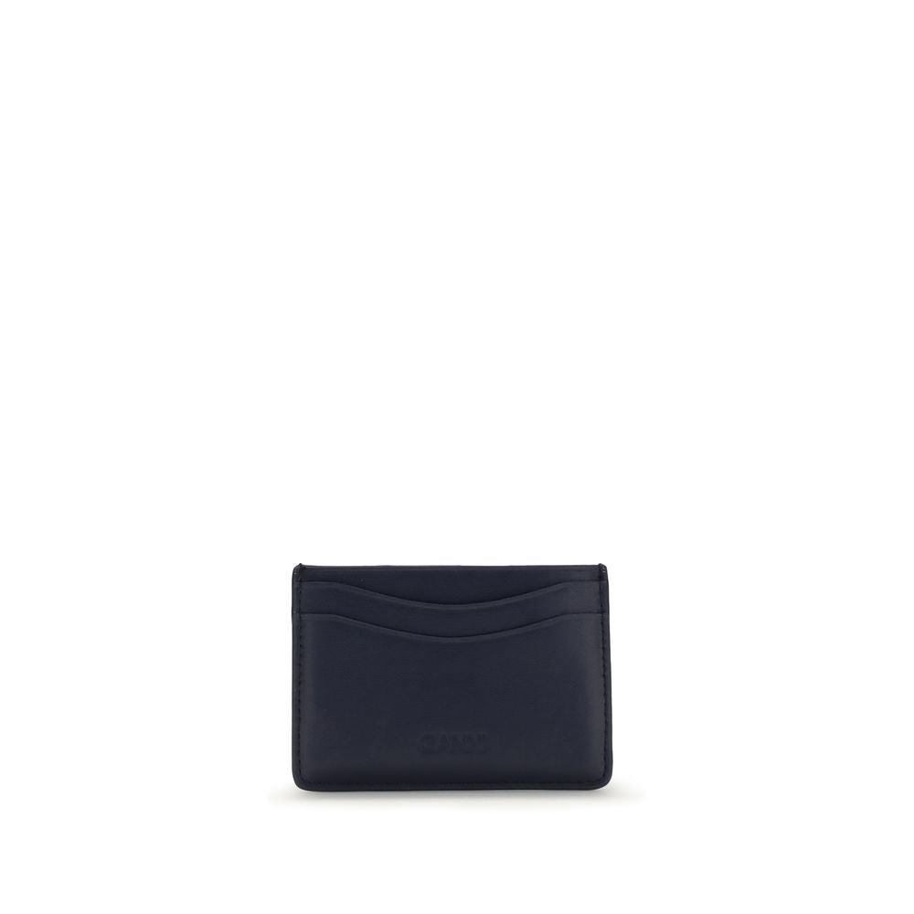 Ganni Black Recycled Leather Wallet | Regal Royce